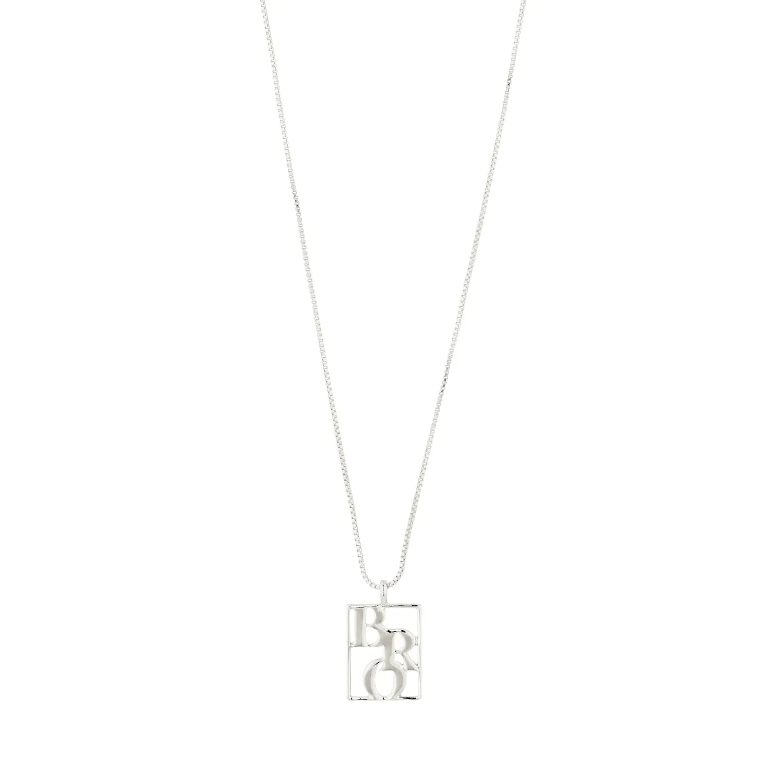 Pilgrim BRO Love Tag Necklace - Silver sold by Boutique with Grace