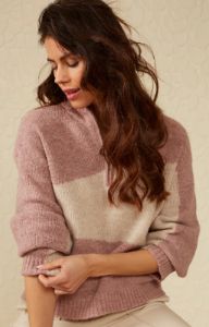 Yaya Collared Sweater - Mauve Pink sold by Boutique with Grace