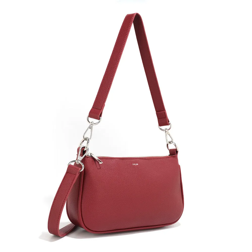 co-lab Chloe Baguette Crossbody - Pomegranate sold by Boutique with Grace product image thumbnail 2