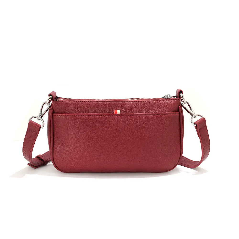co-lab Chloe Baguette Crossbody - Pomegranate sold by Boutique with Grace product image thumbnail 3