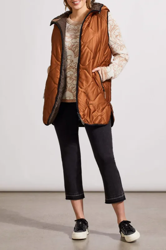 Tribal Reversible Puffer Vest - Walnut sold by Boutique with Grace