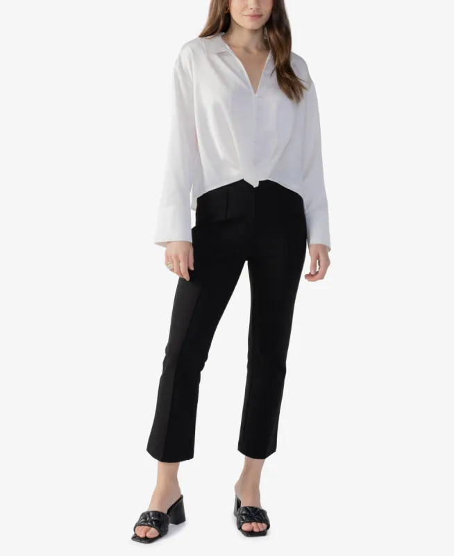 Sanctuary Twist Detail Blouse - Winter White sold by Boutique with Grace