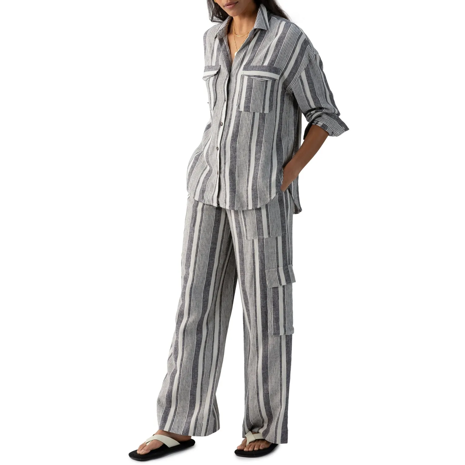 Sanctuary Sunset Linen Pant - Varigated Stripe sold by Boutique with Grace