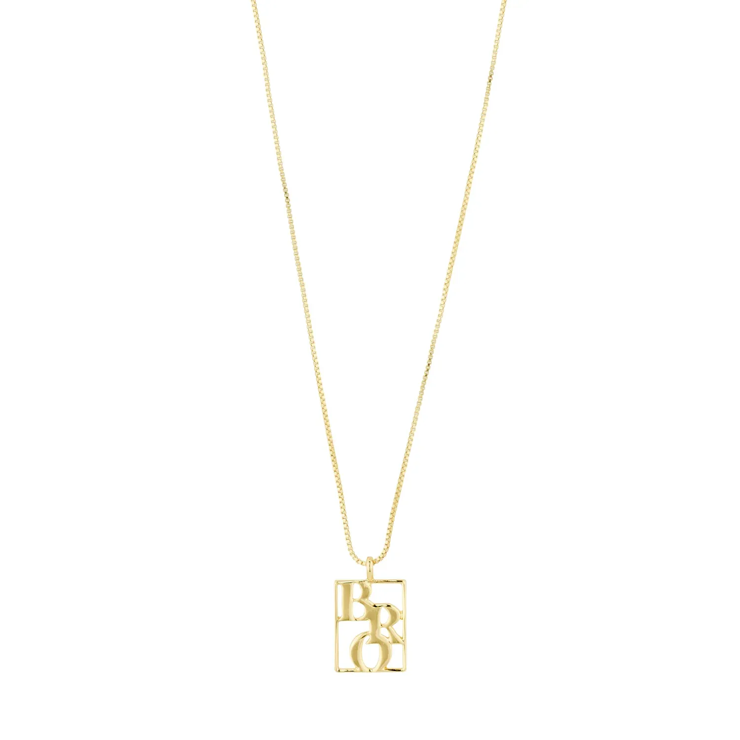 Pilgrim BRO Love Tag Necklace - Gold sold by Boutique with Grace