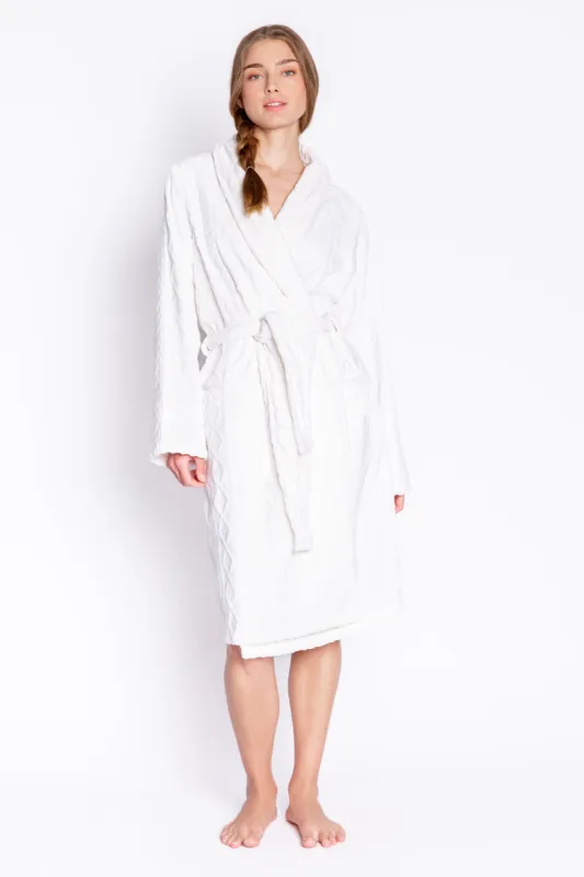 PJ Salvage Cable Knit Robe - Ivory made by Boutique with Grace