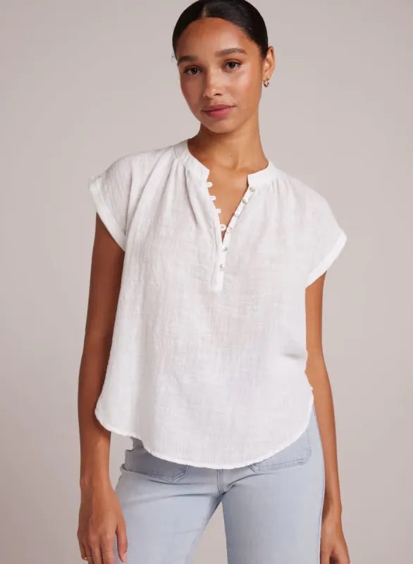 Bella Dahl Cap Sleeve Pullover - White sold by Boutique with Grace