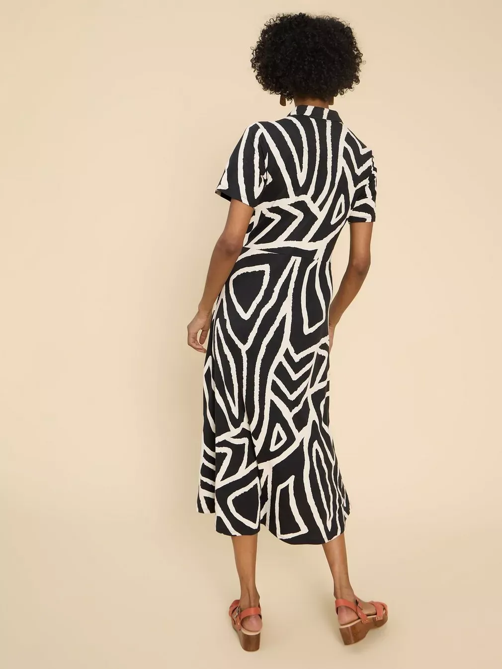 White Stuff Rua Jersey Shirt Dress - Black Multi sold by Boutique with Grace product image thumbnail 3