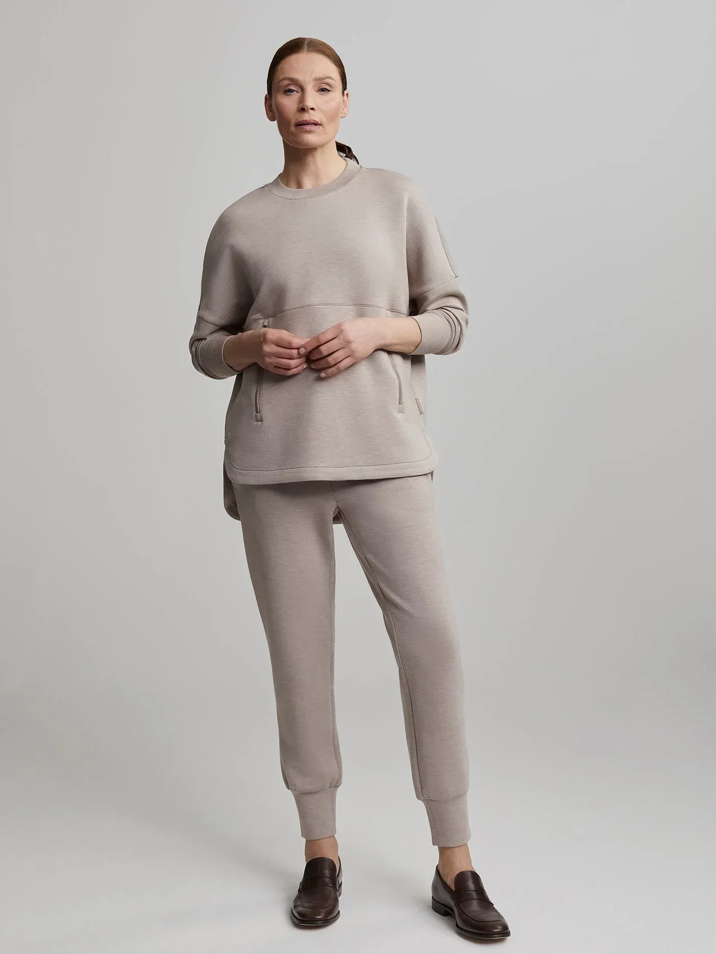 Varley Slim Cuff Pant 27.5" - Taupe Marl sold by Boutique with Grace