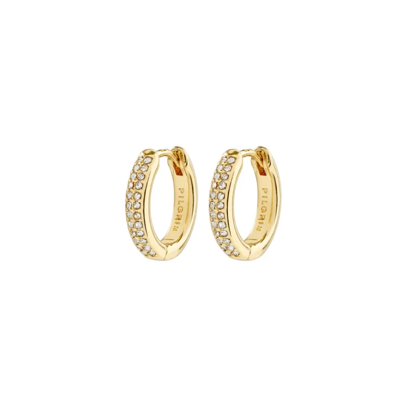 Pilgrim Bloom Recycled Hoops - Gold sold by Boutique with Grace