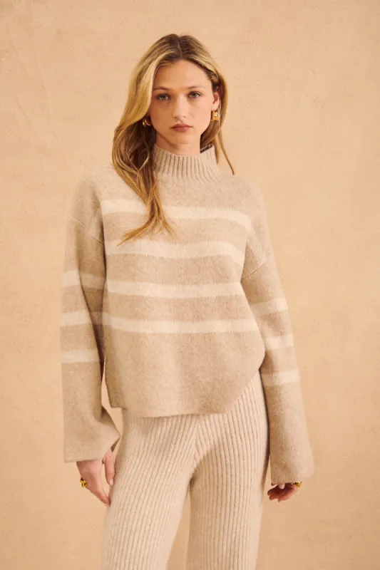 John & Jenn Everett Sweater - Wheatberry sold by Boutique with Grace