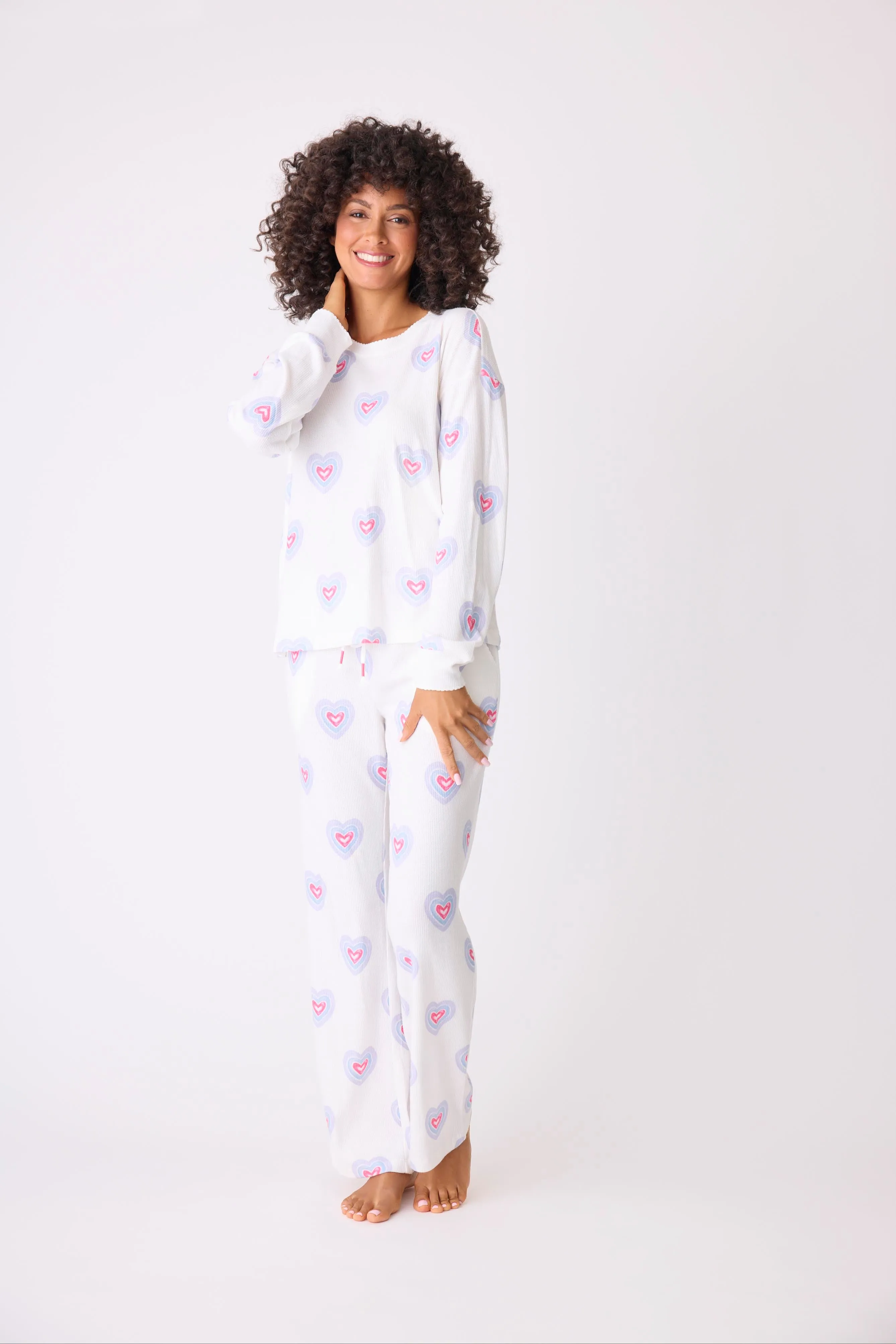 PJ Salvage Peace & Love PJ Set - Ivory sold by Boutique with Grace