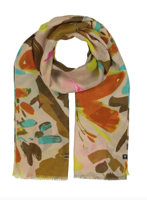 V. Fraas Wildflower Eco Scarf - 755 Dried Green sold by Boutique with Grace