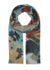 V. Fraas Retro Flowers Eco Scarf - 526 French Blue sold by Boutique with Grace