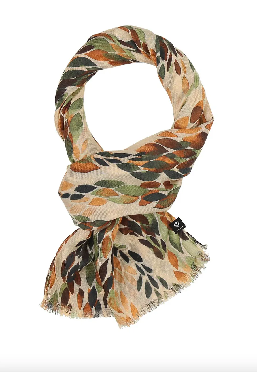 V. Fraas Organic Leaves Eco Scarf - 750 Khaki sold by Boutique with Grace product image thumbnail 3