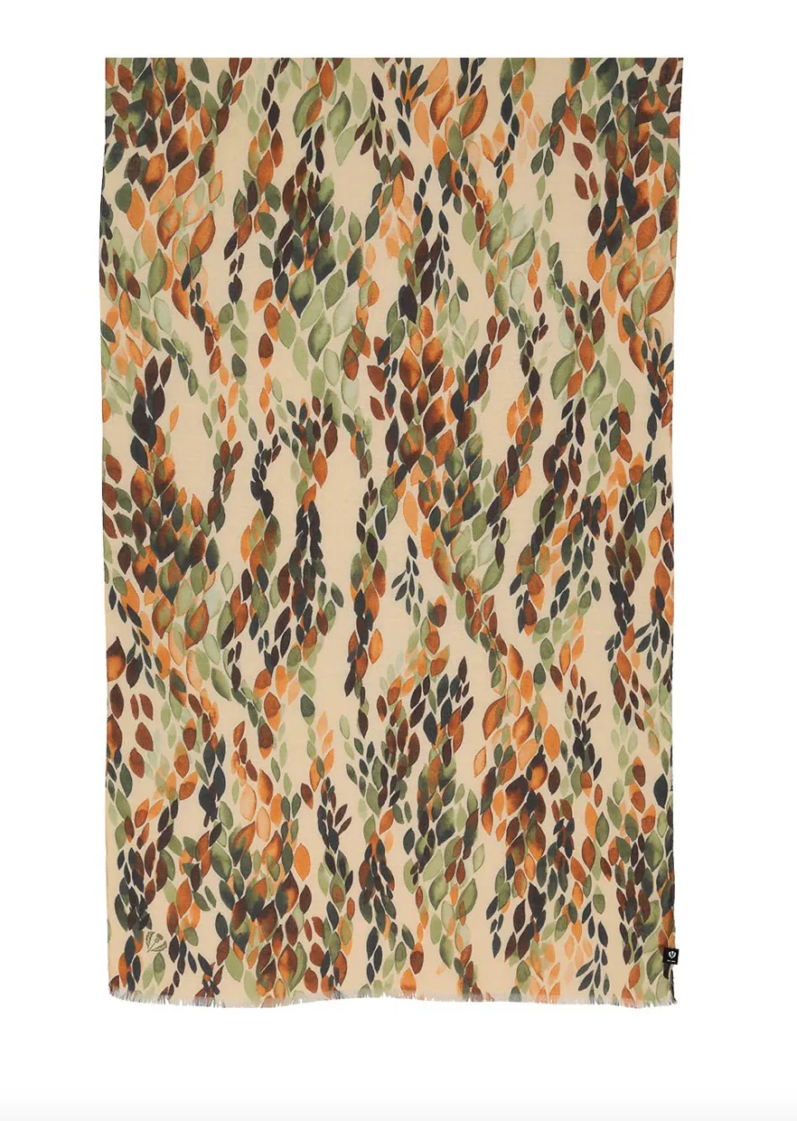 V. Fraas Organic Leaves Eco Scarf - 750 Khaki sold by Boutique with Grace product image thumbnail 2