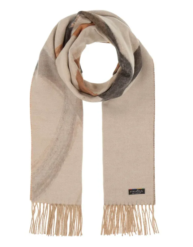 V. Fraas Cashmink Ribbons Scarf - 880 Greige sold by Boutique with Grace