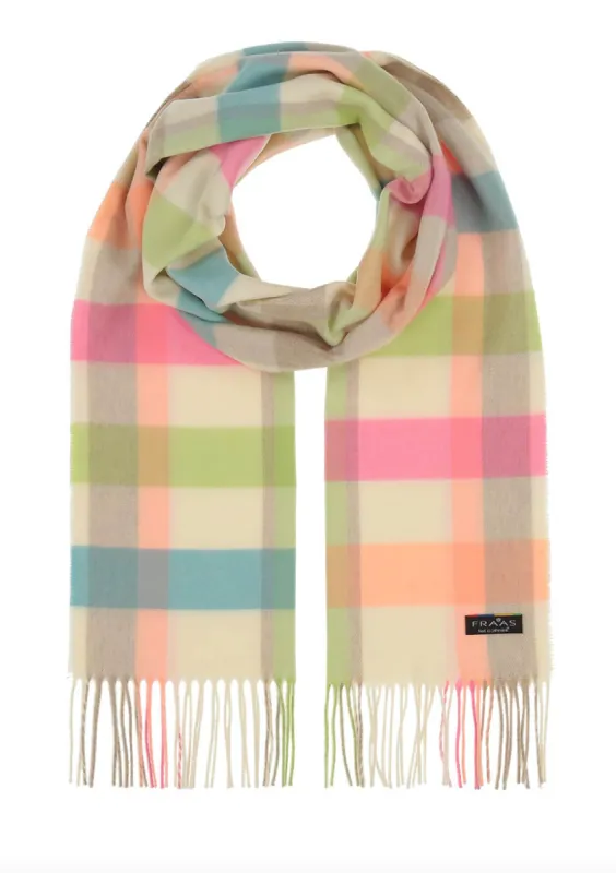 V. Fraas Cashmink Check Plaid - 025 Marshmallow sold by Boutique with Grace