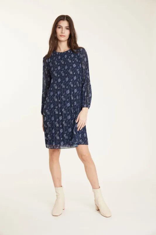 Pistache Pleated Georgette Dress - Paisley Print sold by Boutique with Grace