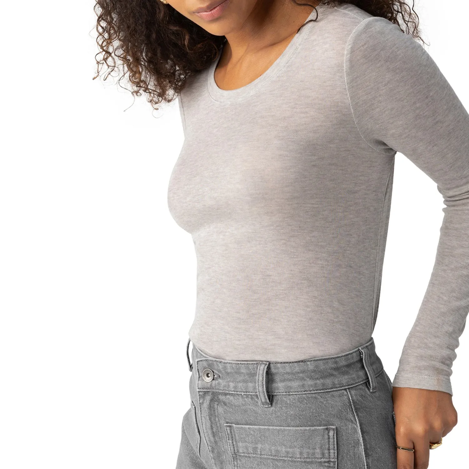 Sanctuary Femme Crew Tee - Heather Grey sold by Boutique with Grace product image thumbnail 3