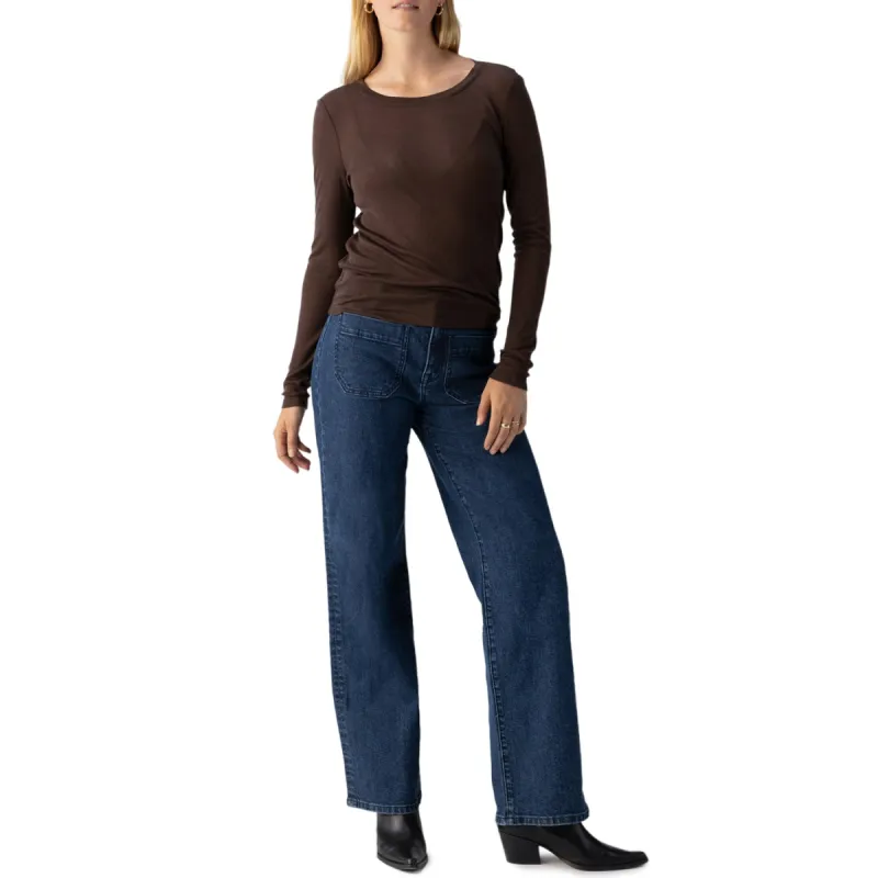 Sanctuary Femme Crew Tee - Coffee sold by Boutique with Grace