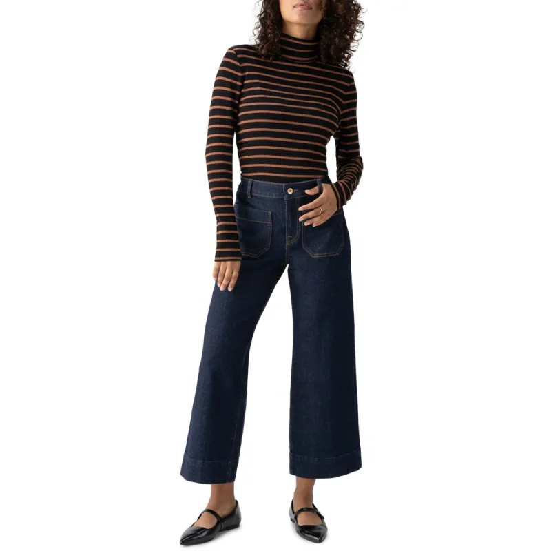 Sanctuary Essential Turtleneck - Rawhide/Black sold by Boutique with Grace