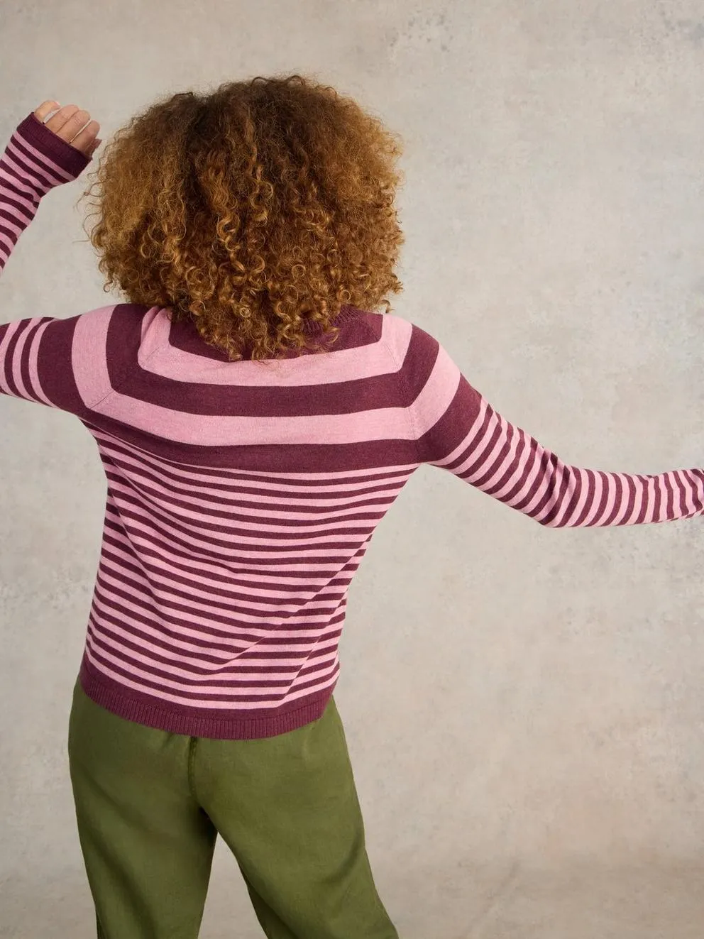 White Stuff Lulu Striped Cardi - Pink Multi sold by Boutique with Grace product image thumbnail 3