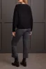 Tribal Pointelle Cashmere Sweater - Black sold by Boutique with Grace