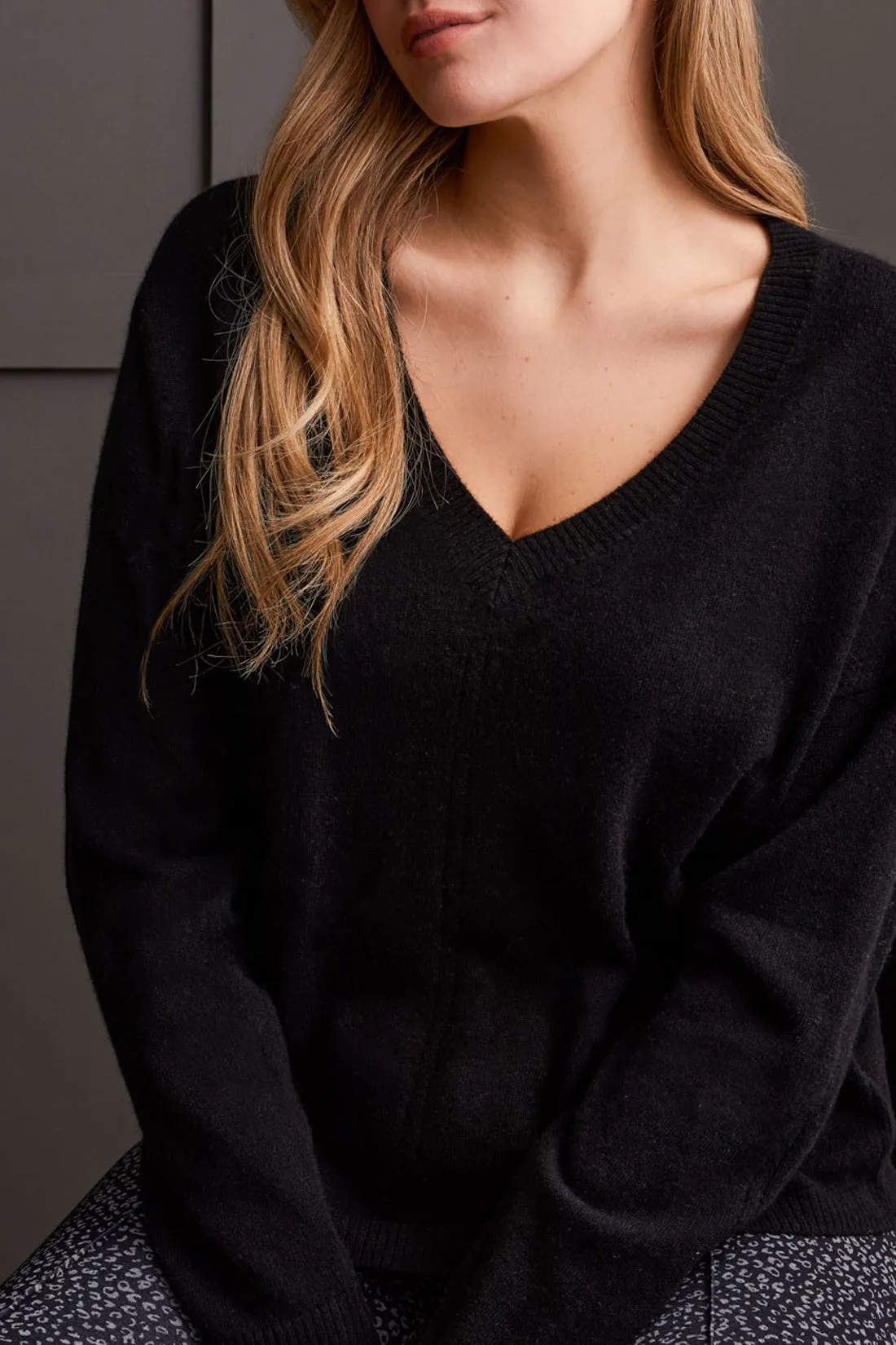 Tribal Pointelle Cashmere Sweater - Black sold by Boutique with Grace product image thumbnail 2