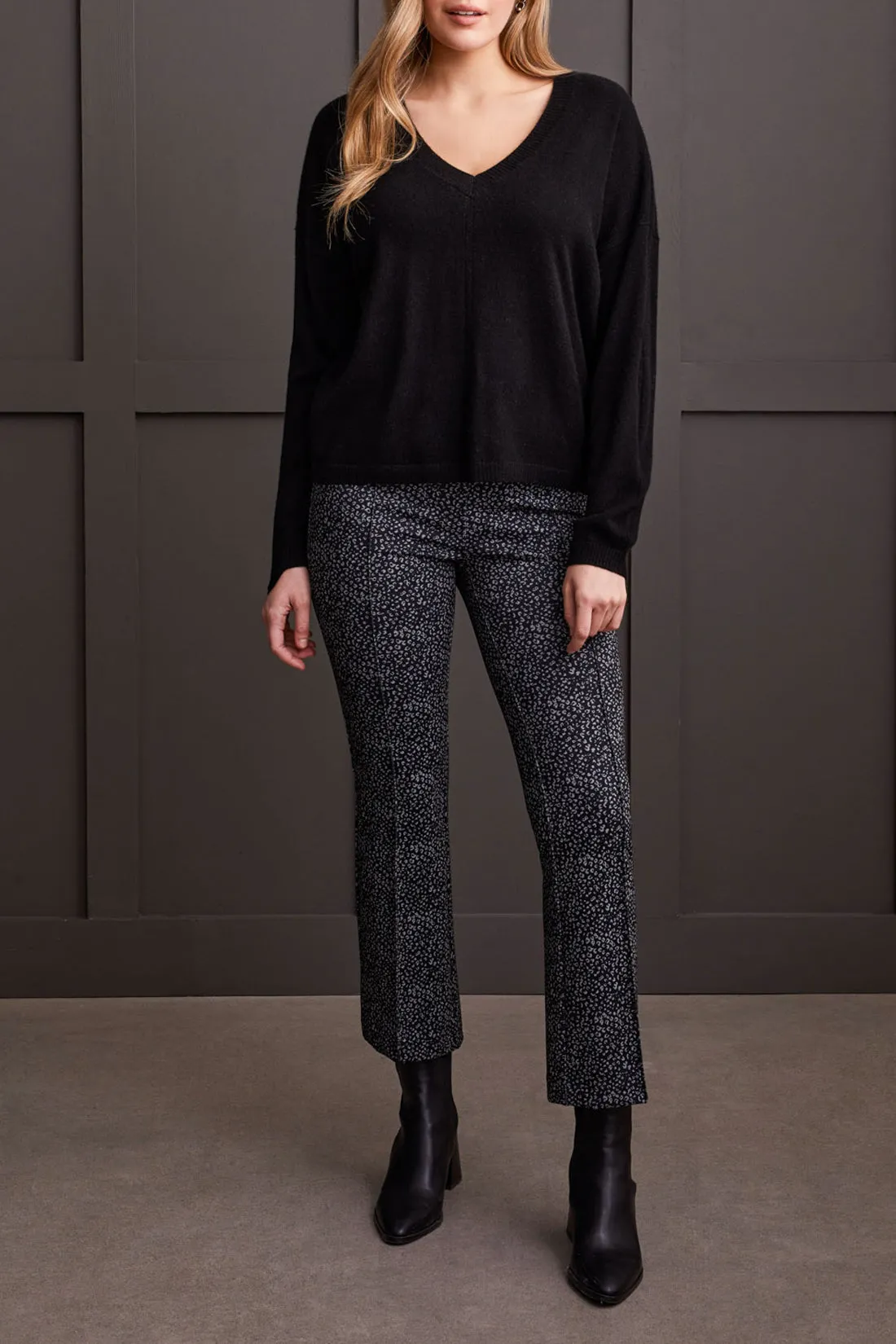 Tribal Pointelle Cashmere Sweater - Black sold by Boutique with Grace