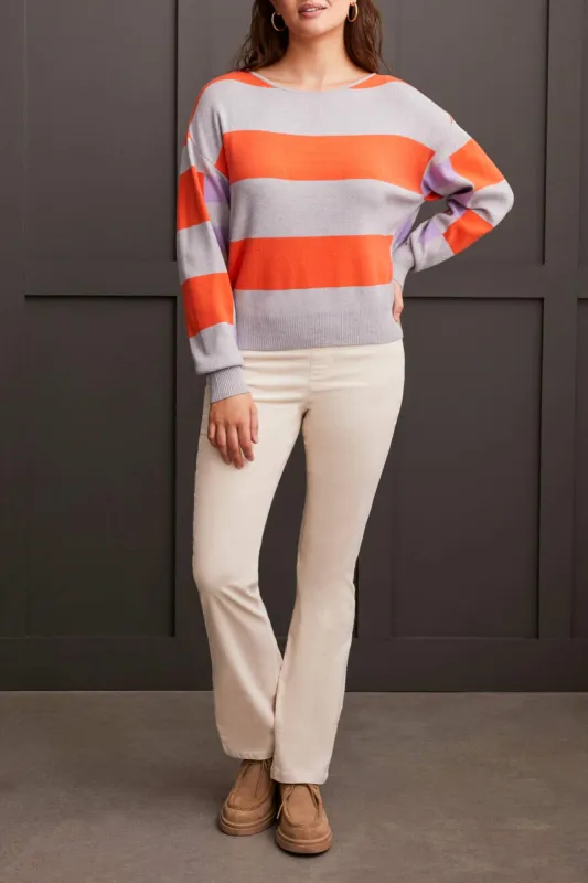 Tribal Ember Boat Neck Sweater - Hot Coral made by Tribal