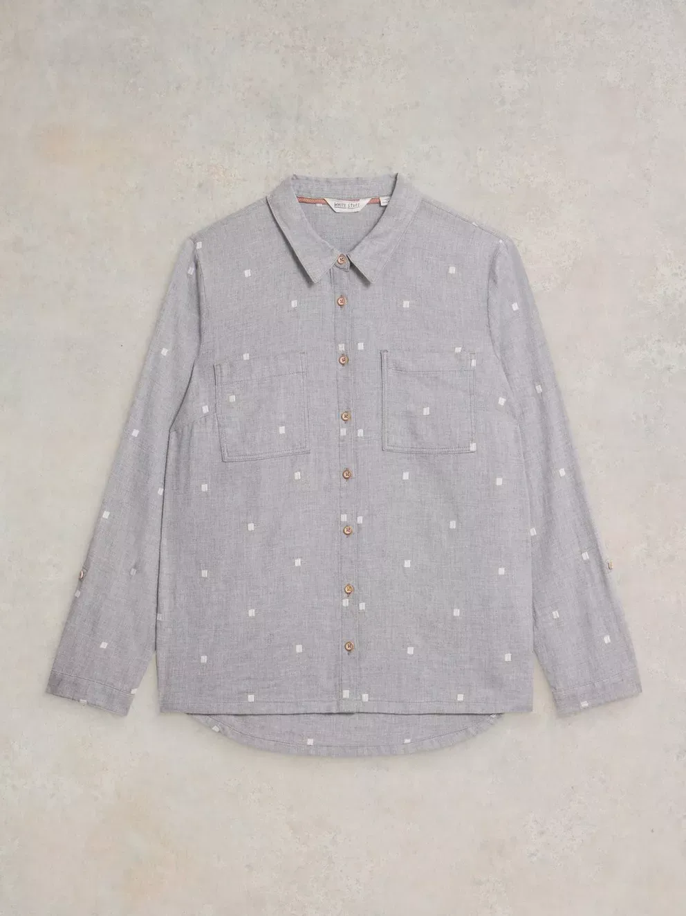 White Stuff Sophie Organic Cotton Shirt - Grey sold by Boutique with Grace product image thumbnail 5