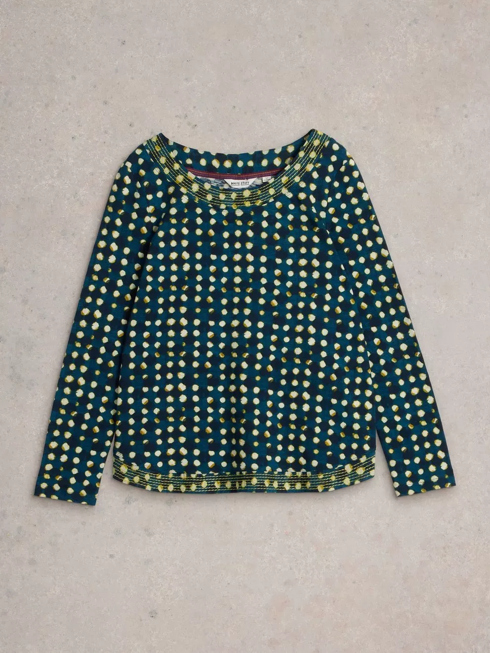 White Stuff Long Sleeve Weaver Tee - Blue sold by Boutique with Grace product image thumbnail 4