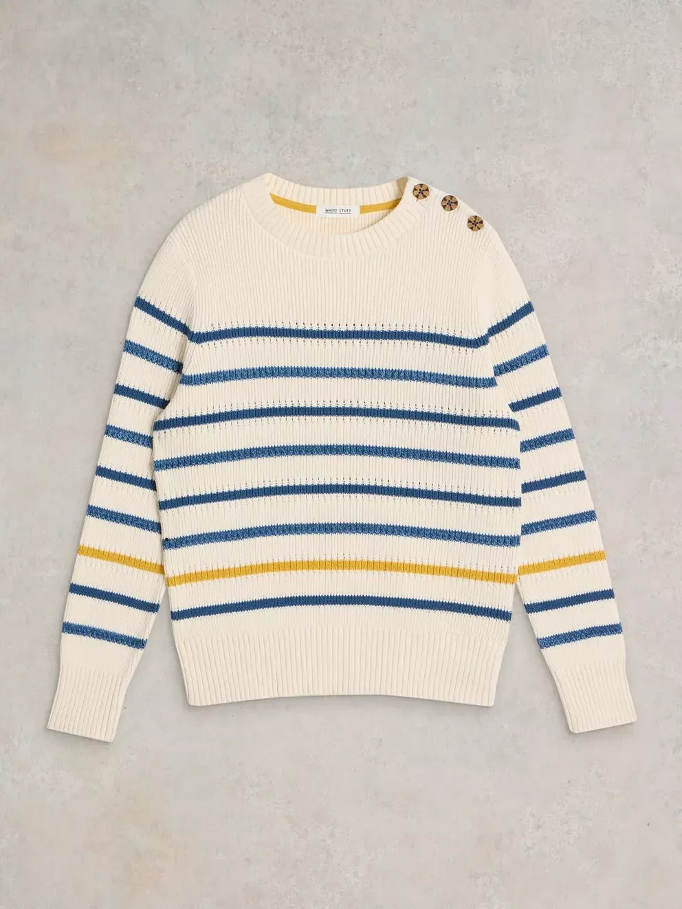 White Stuff Ellie Striped Jumper - Natural sold by Boutique with Grace product image thumbnail 4