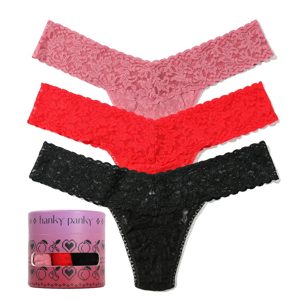 Hanky Panky Valentine’s Low Rise 3 Pack - HPF8 sold by Boutique with Grace product image thumbnail 2