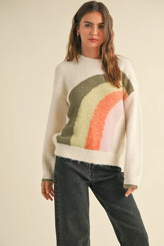 Miou Muse Rainbow Pattern Sweater sold by Boutique with Grace product image thumbnail 4