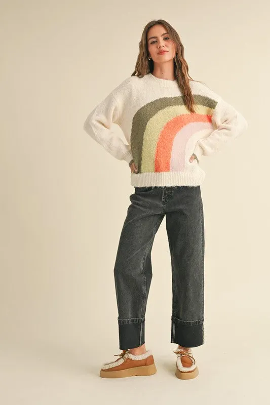 Miou Muse Rainbow Pattern Sweater sold by Boutique with Grace product image thumbnail 3