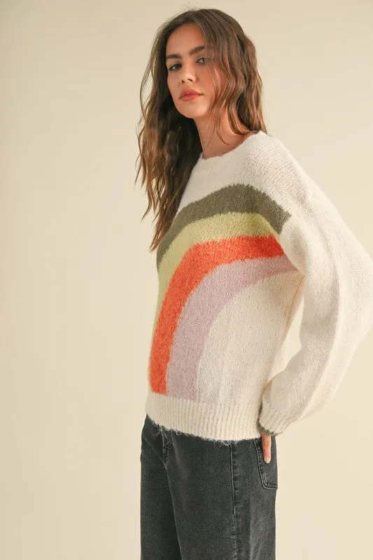 Miou Muse Rainbow Pattern Sweater sold by Boutique with Grace product image thumbnail 2