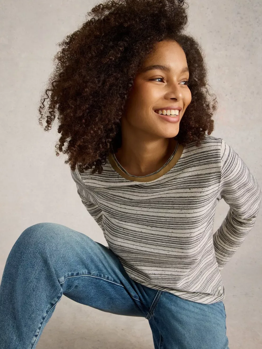 White Stuff Clara Stitch LS Tee - Nat Multi sold by Boutique with Grace product image thumbnail 2