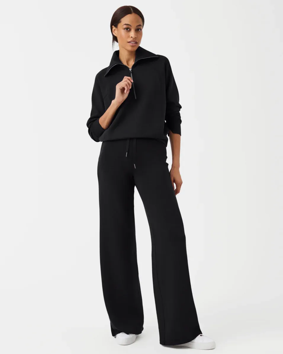 Spanx AirEssentials Wide Leg Pant - Very Black sold by Boutique with Grace