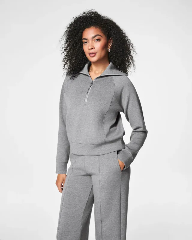 Spanx AirEssentials Half Zip - Grey Heather sold by Boutique with Grace