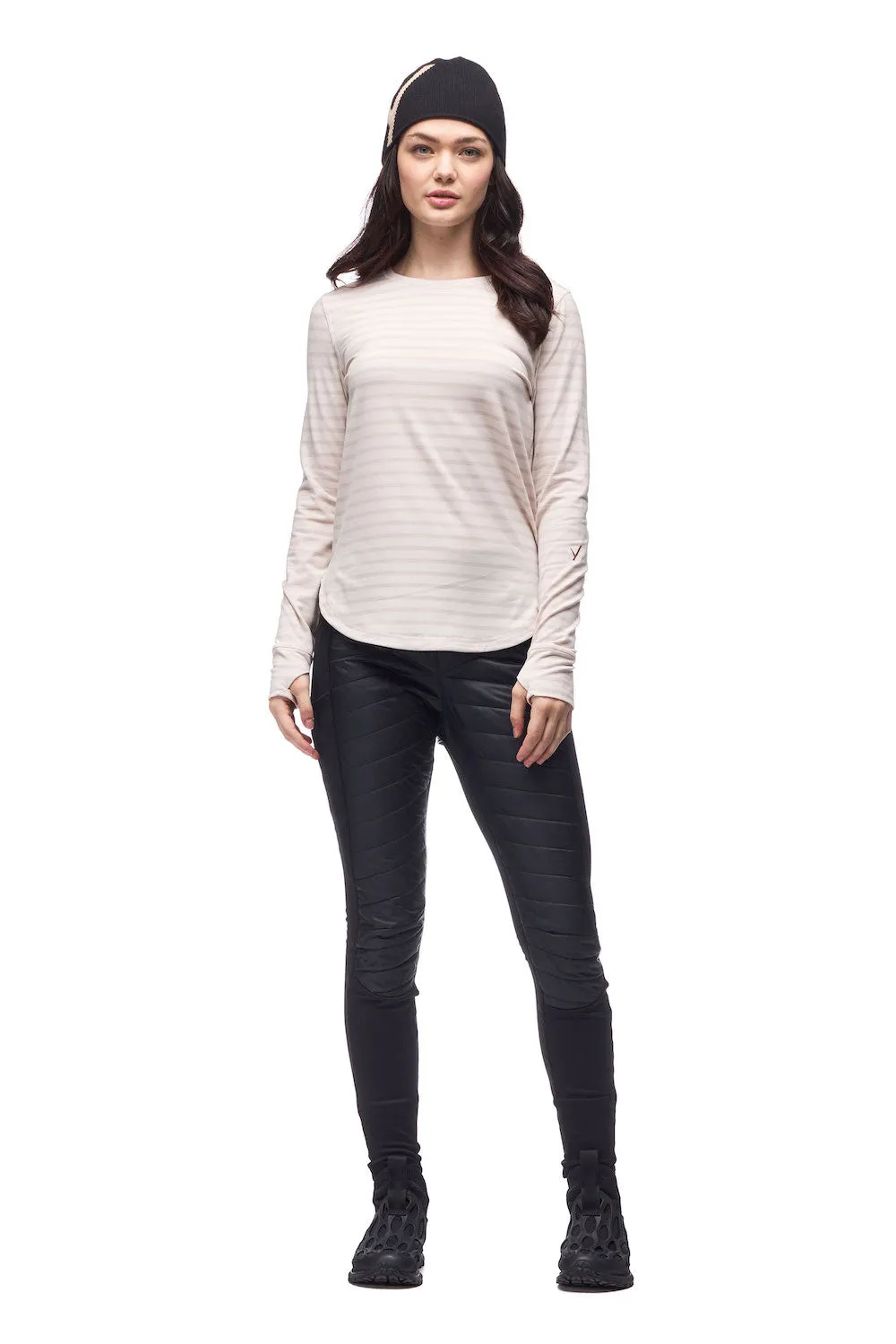 Indyeva Novara Crew Neck Tee - Rain/Shell Stripe sold by Boutique with Grace