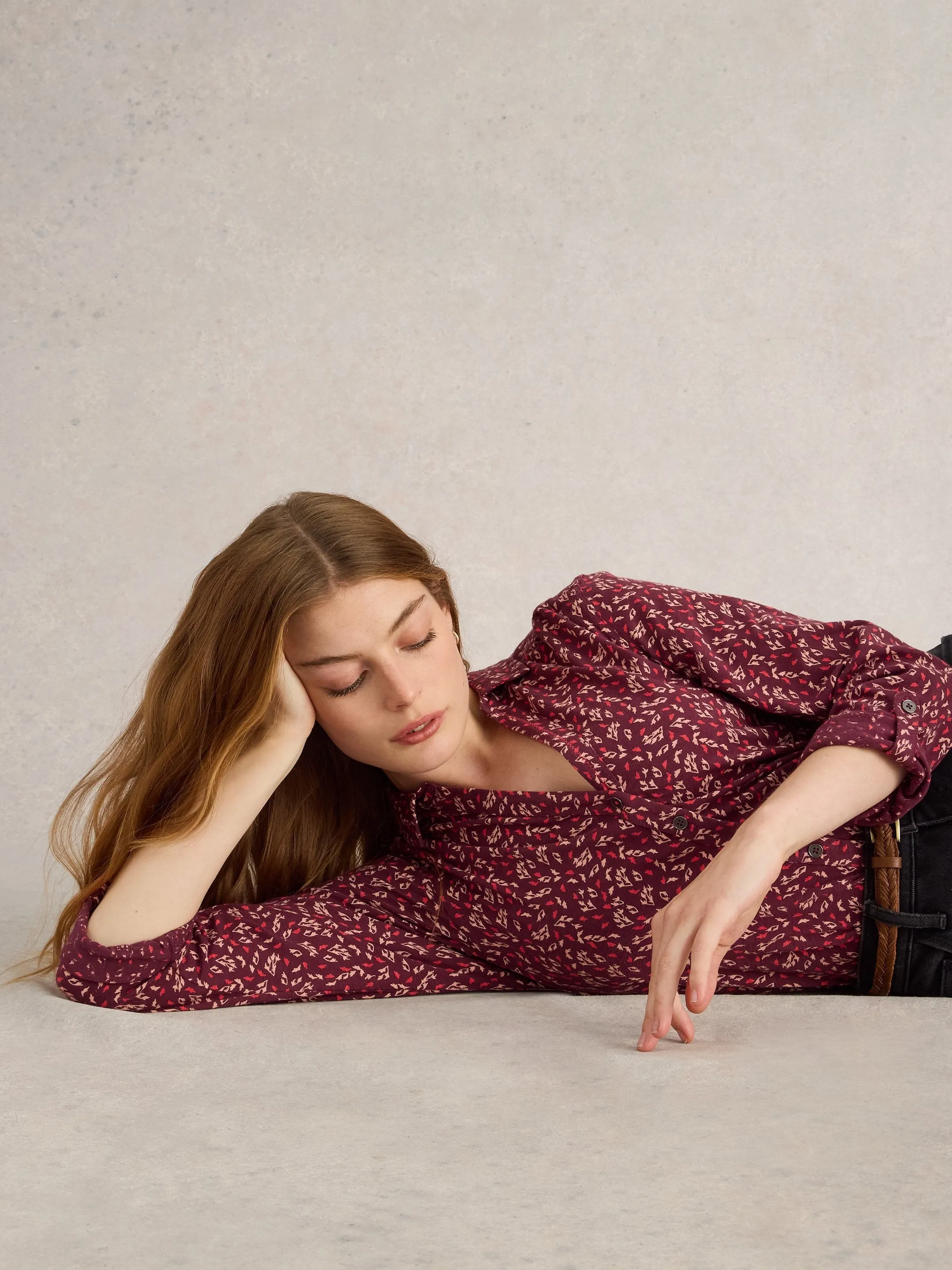 White Stuff Annie Jersey Shirt - Plum Multi sold by Boutique with Grace product image thumbnail 2