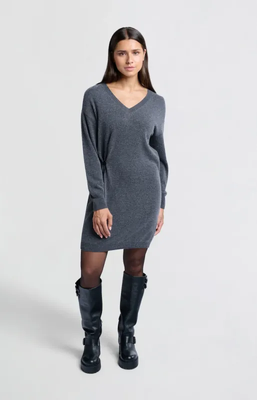 Yaya Alexandra Dress - Anthracite Melange sold by Boutique with Grace