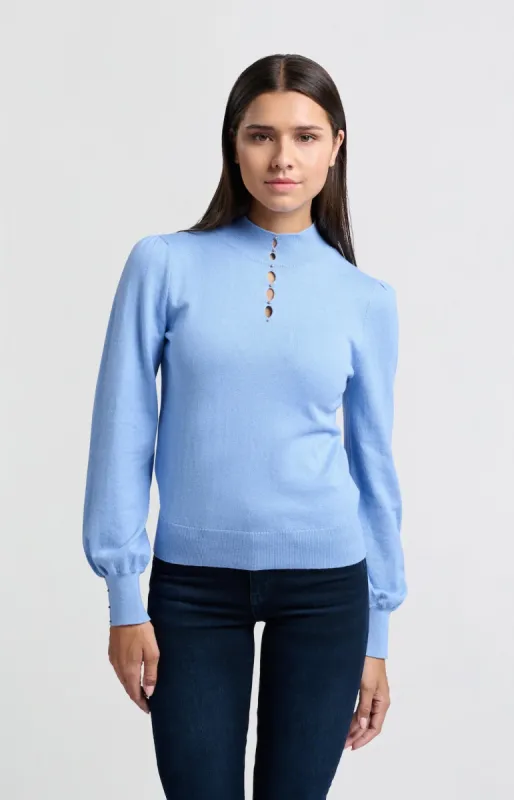 Yaya Frankie Sweater - Bel Air Blue sold by Boutique with Grace
