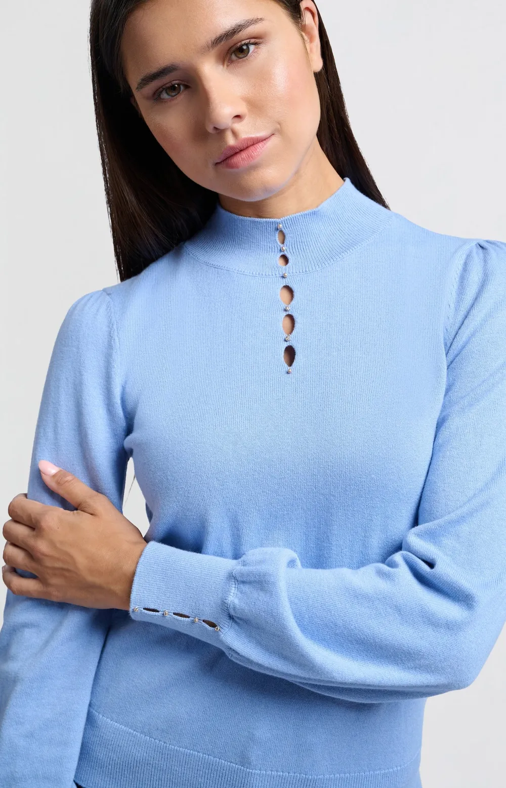 Yaya Frankie Sweater - Bel Air Blue sold by Boutique with Grace product image thumbnail 4