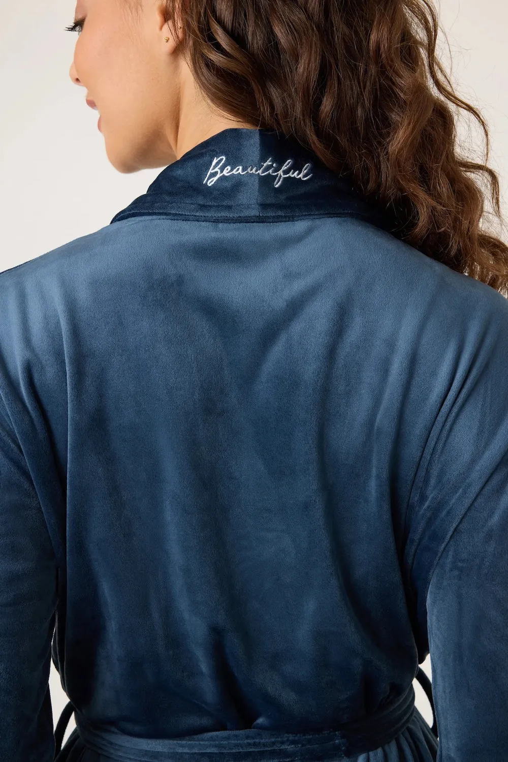 PJ Salvage Velvety Velour Robe - Navy sold by Boutique with Grace product image thumbnail 5