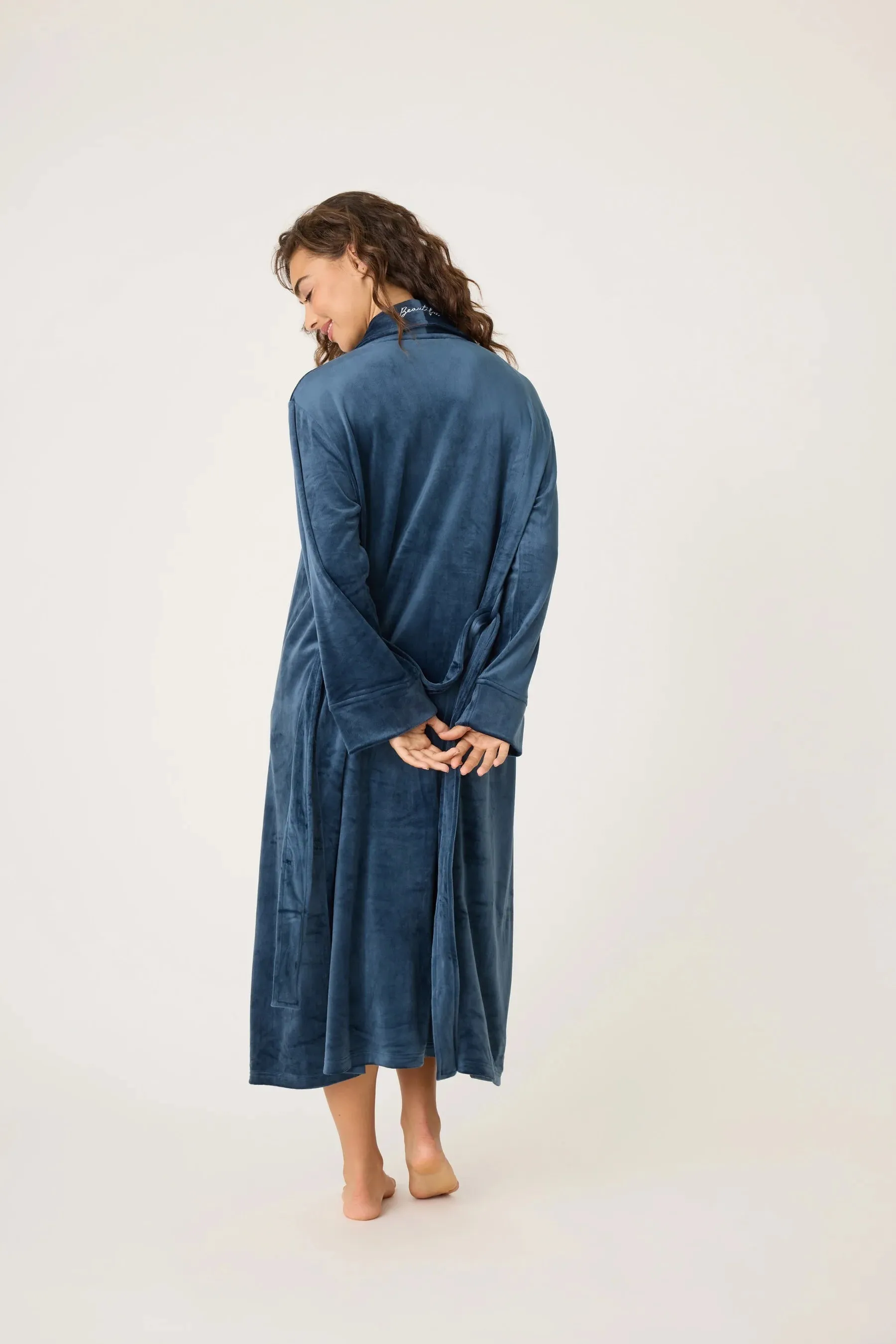 PJ Salvage Velvety Velour Robe - Navy sold by Boutique with Grace product image thumbnail 2