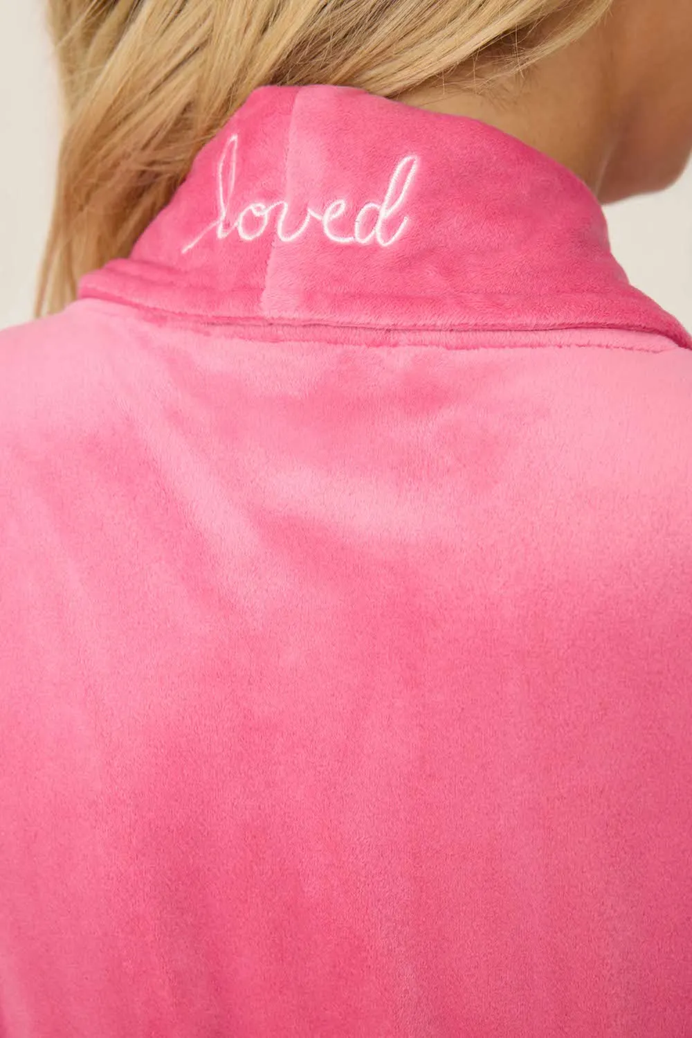 PJ Salvage Velvety Velour Robe - Fuchsia sold by Boutique with Grace product image thumbnail 4