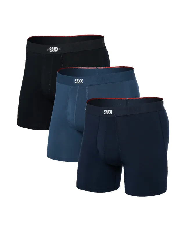 Saxx Vibe Xtra Boxer Brief 3 Pack - Denim/Navy/Blk sold by Boutique with Grace
