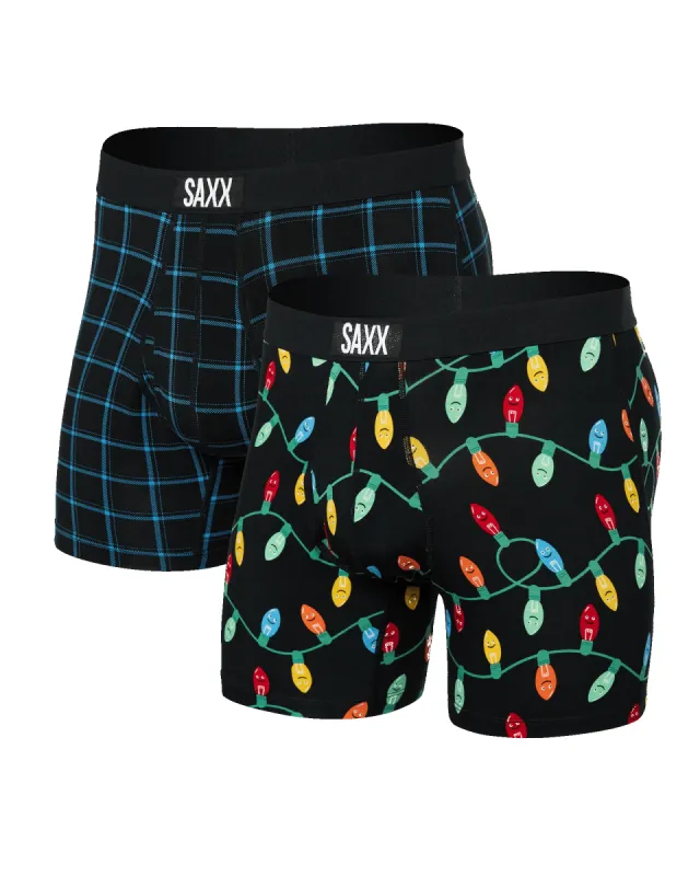 Saxx Ultra Boxer Brief 2 Pack - Getta Watt/Windowpane sold by Boutique with Grace